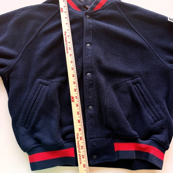 VTG 1995 Polo Sport Ralph Lauren Varsity Jacket Mens Med Blue Red USA Olympics - Picture 7 of 15